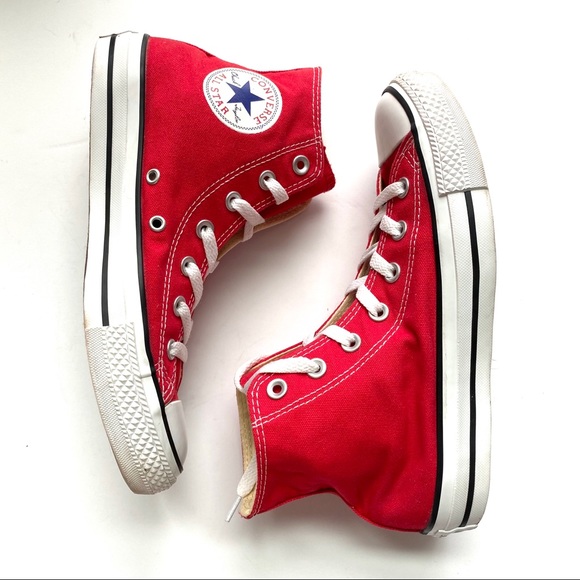 converse red high cut